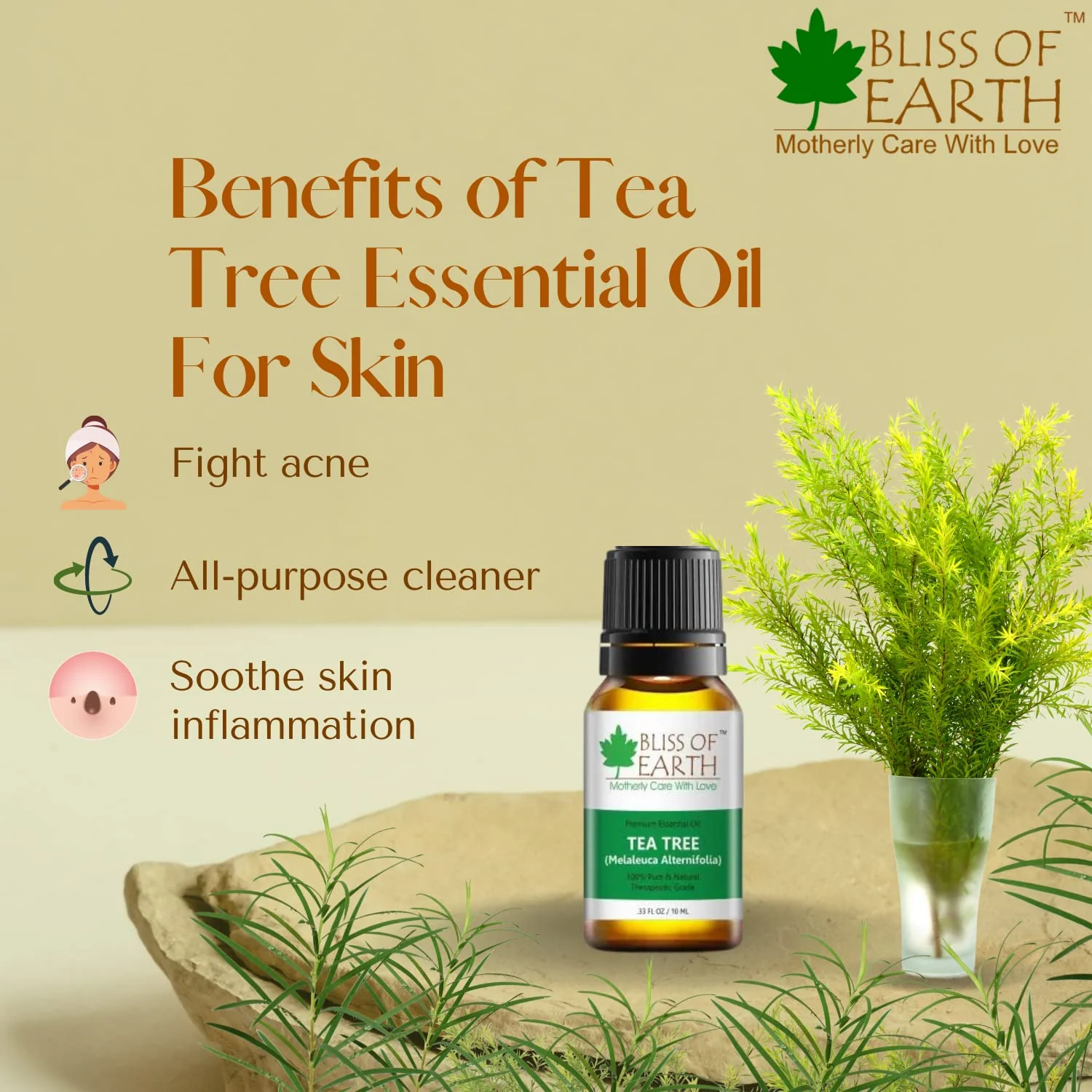 Tea Tree Green & Peppermint Essential Oils Combo (10ml) for Mosquito & Bug Repelling (Pack of 2) - Image 8