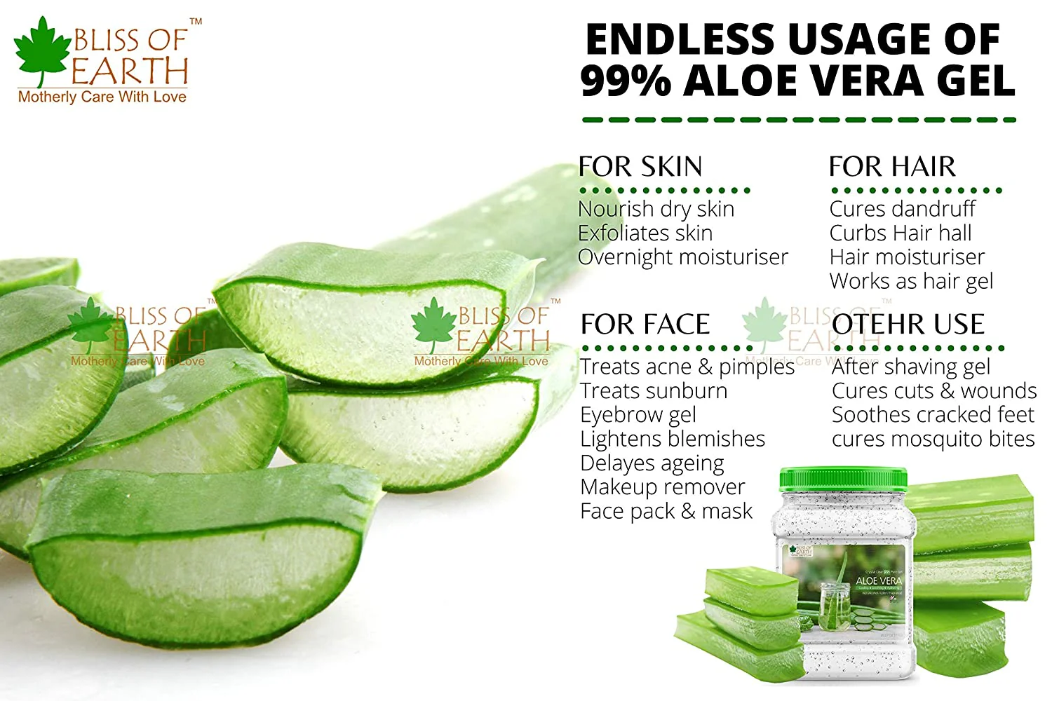 Crystal Clear Aloe Vera 1kg Pack - Image 5