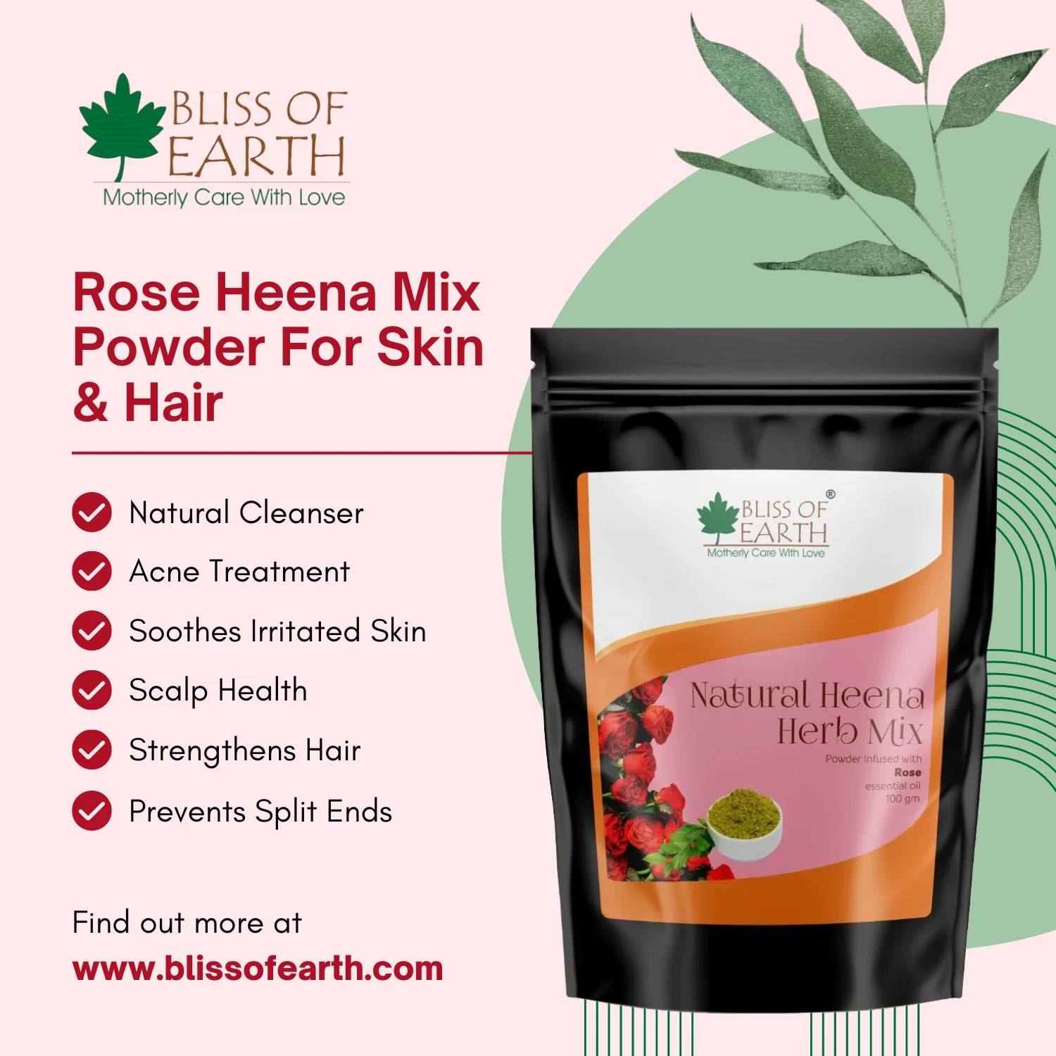 Rose Herbal Henna Powder - Image 4
