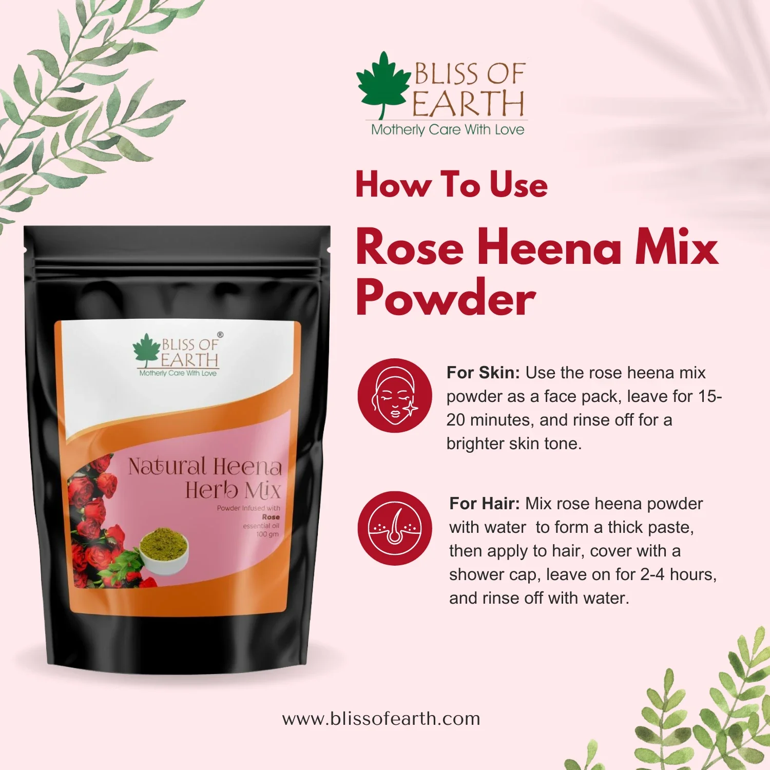 Rose Herbal Henna Powder - Image 5