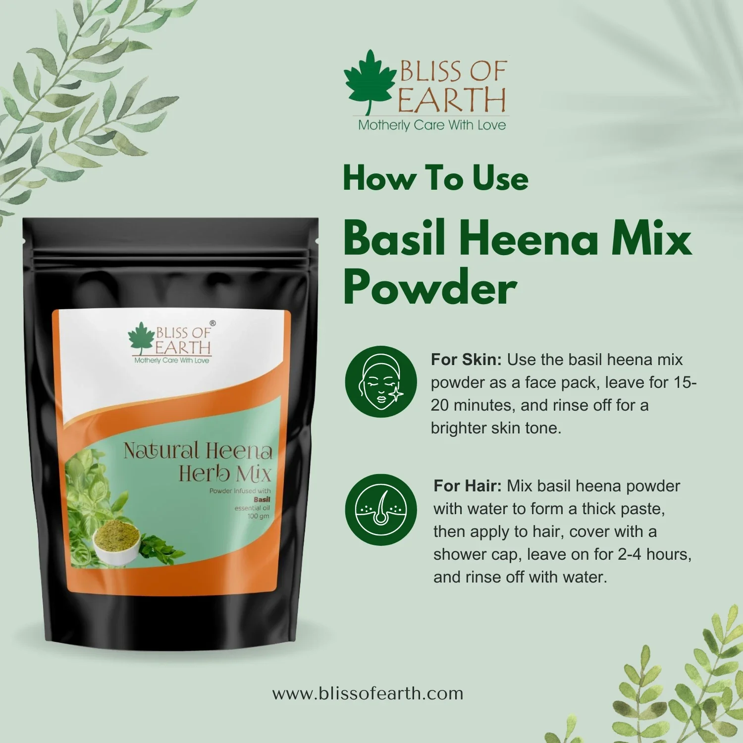 Natural Basil Herbal Henna Powder - Image 5