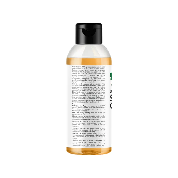 Certified Organic Sesame Oil 100 ml - Image 6