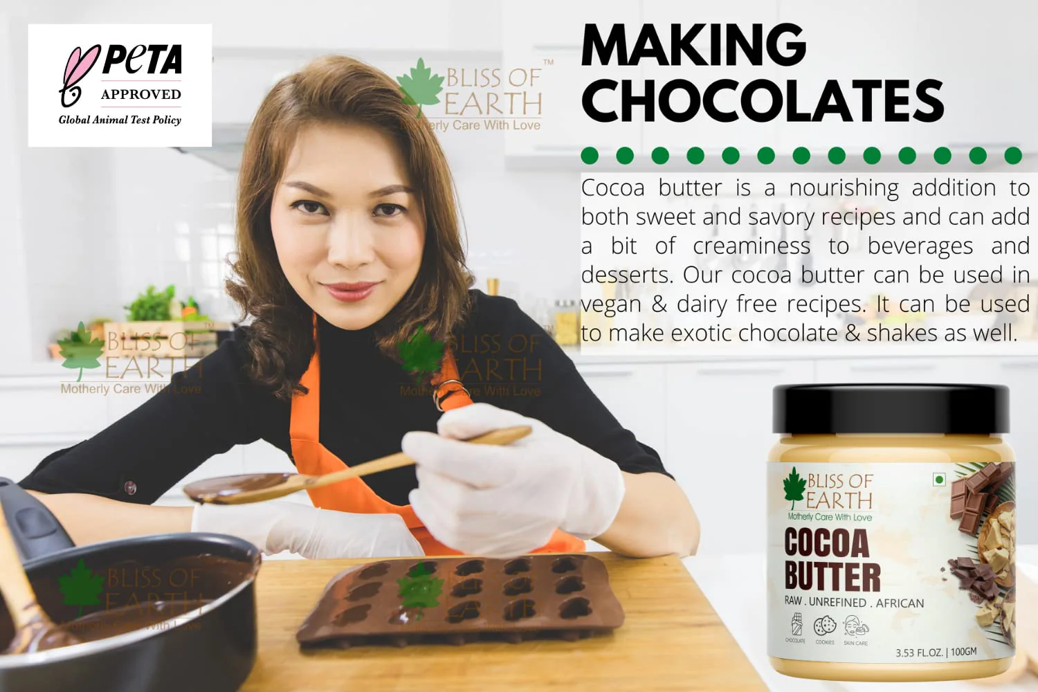 Pure Organic African Cocoa Butter 100GM - Image 4