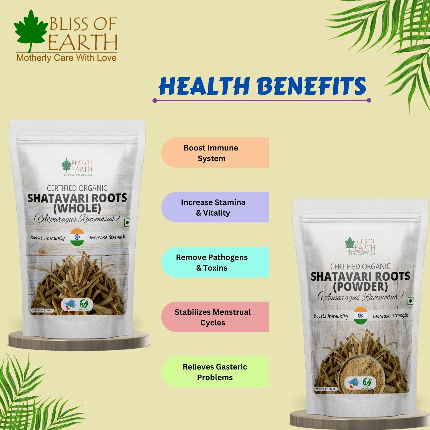 Shatavari Root Whole & Powder Organic - Image 3