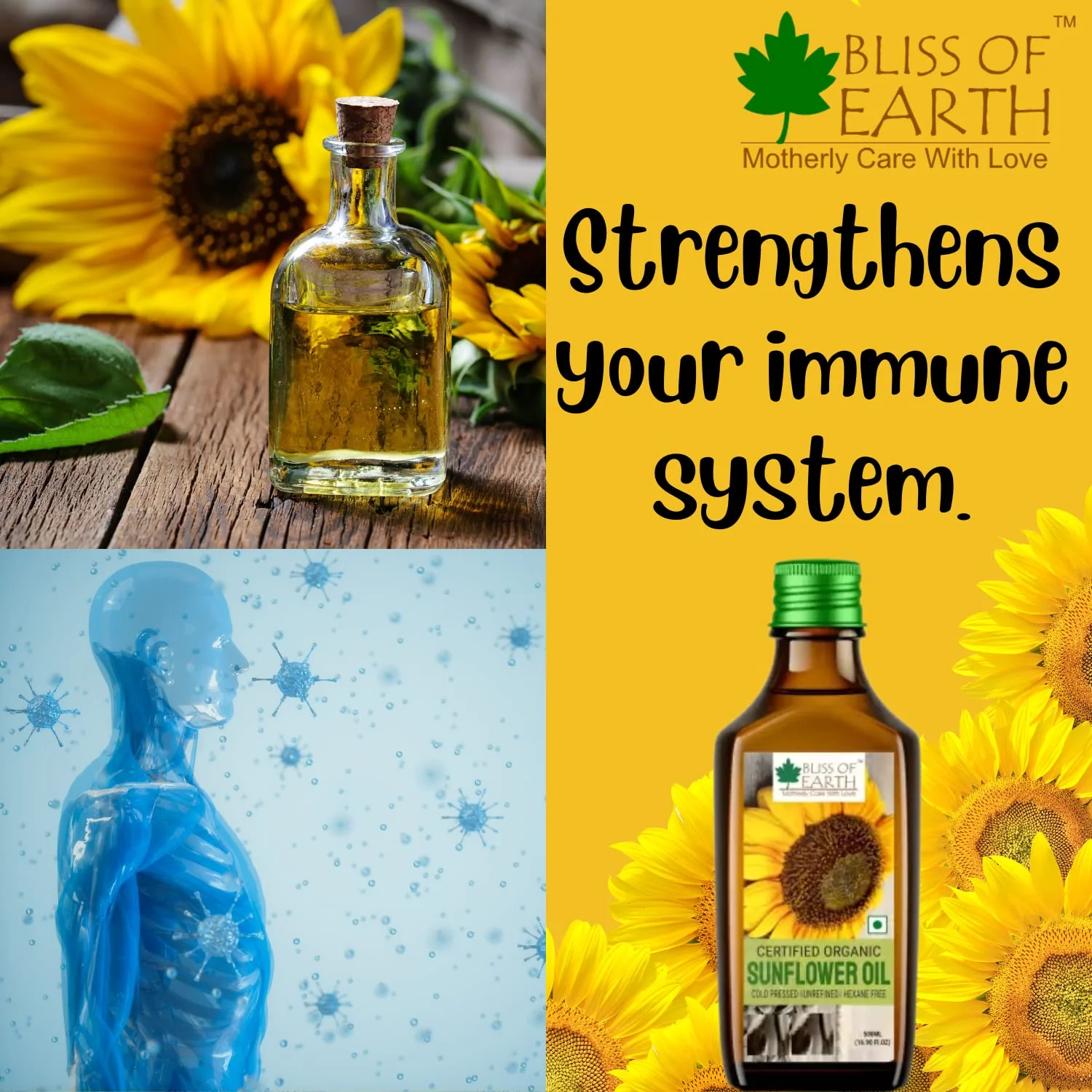 USDA Organic Sunflower Oil 500 ml - Image 4